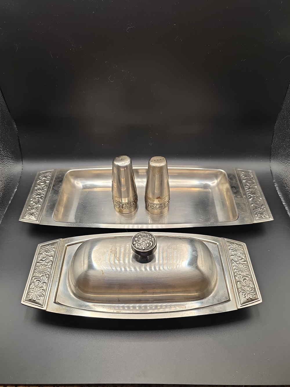 Vtg Stanley Roberts 18-8 Stainless Steel Velvet Pattern 5pc Set